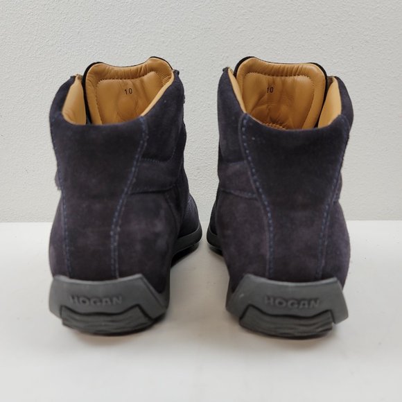 HOGAN INTERACTIVE Mens Blue  suede Shoes Sneakers driving high top Size 10 - Picture 6 of 10